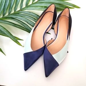 🎀🆕️Zara 6 Blue TriColor Ballerina Flats